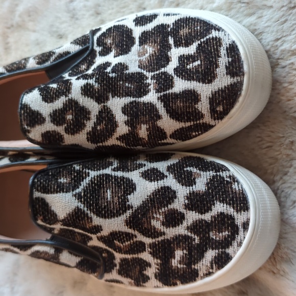 Topshop Leopard Print Canvas Slip On Streetwear Sneakers Shoes Women Size 6.5 - Picture 2 of 8